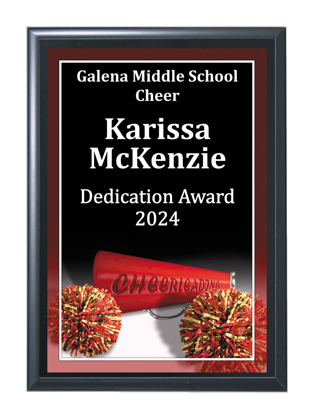 Red and Gold Cheer Plaque