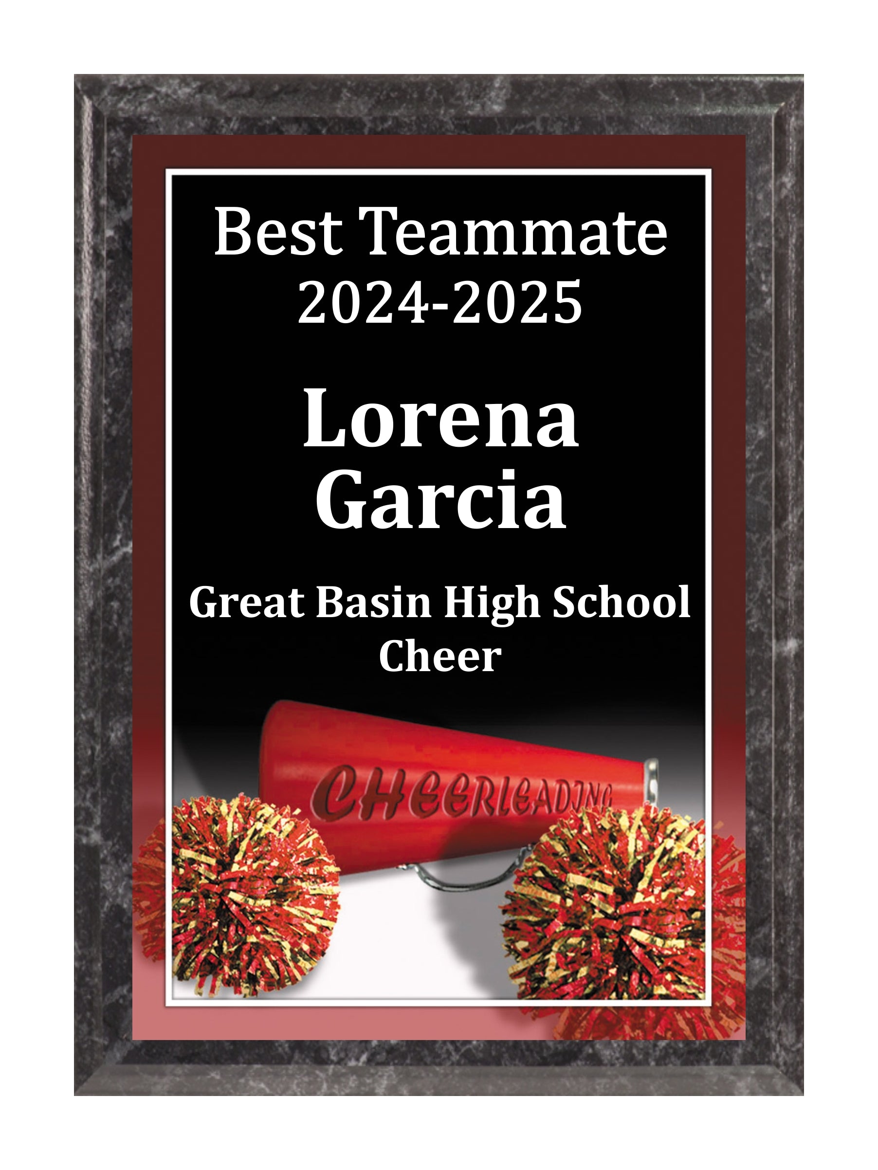 Red and Gold Cheer Plaque