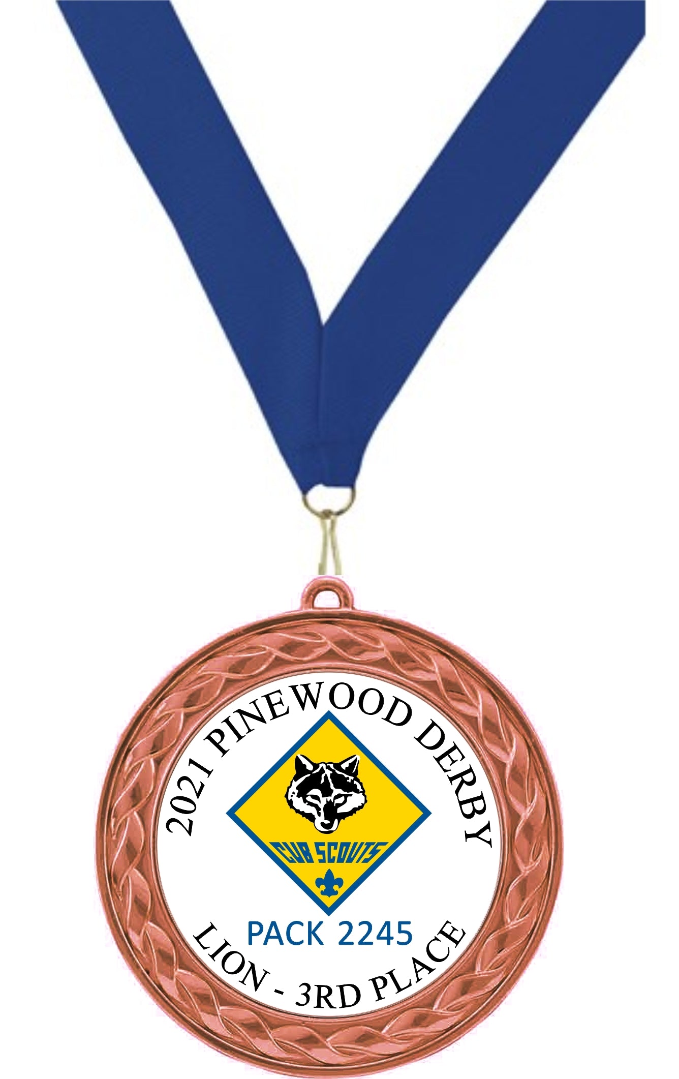 Cub Scout Custom Insert Medal, Bronze