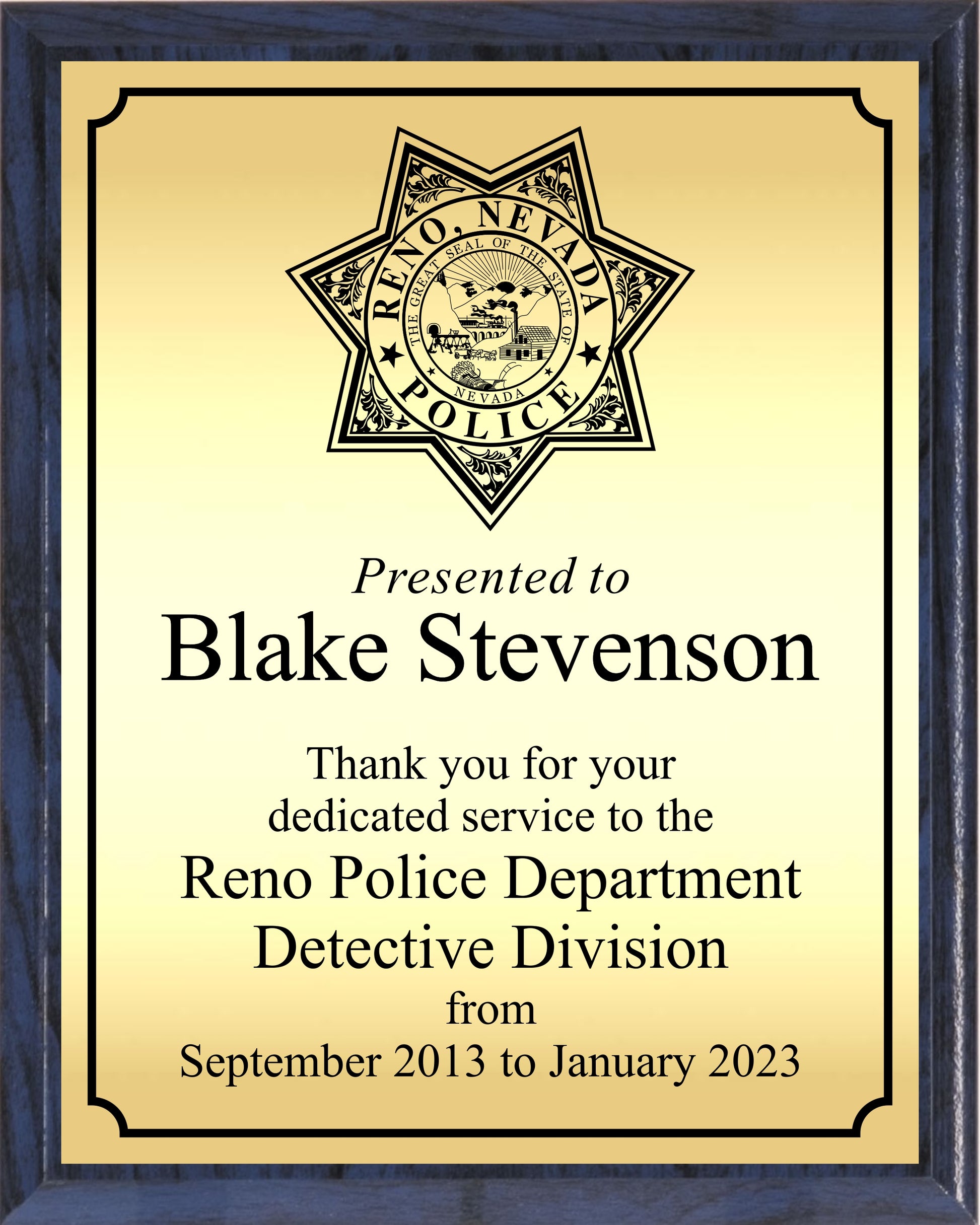 Economy Wood with RPD logo, gold