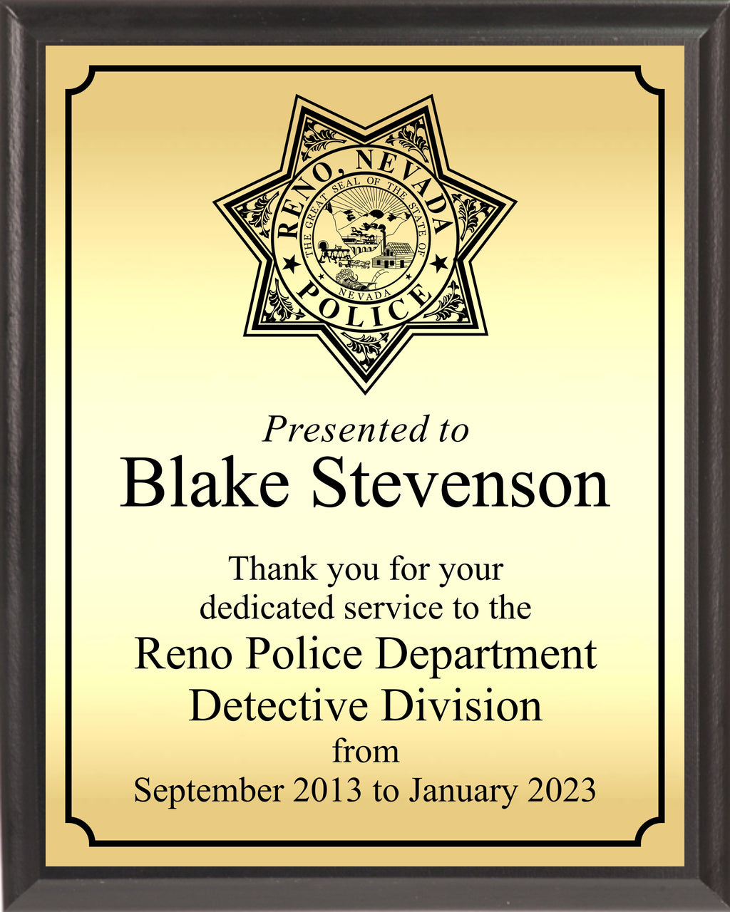 Economy Wood with RPD logo, gold