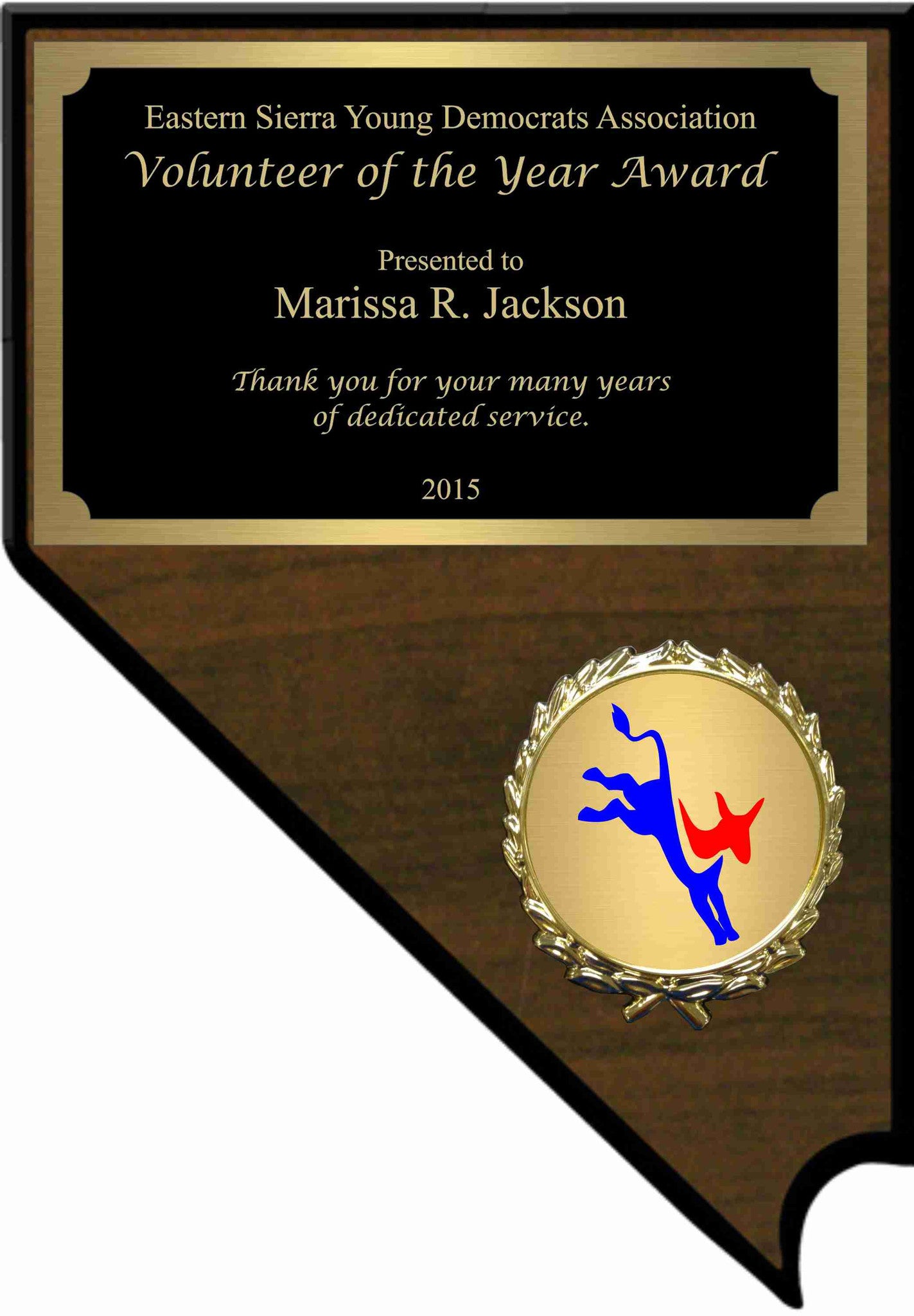 Economy Nevada Shaped Plaque
