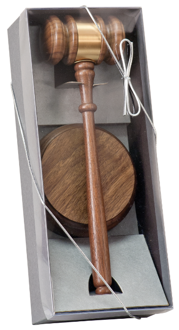 Genuine Walnut Directors Gavel Set