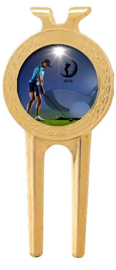 Gold Divot Tool with Custom Insert 