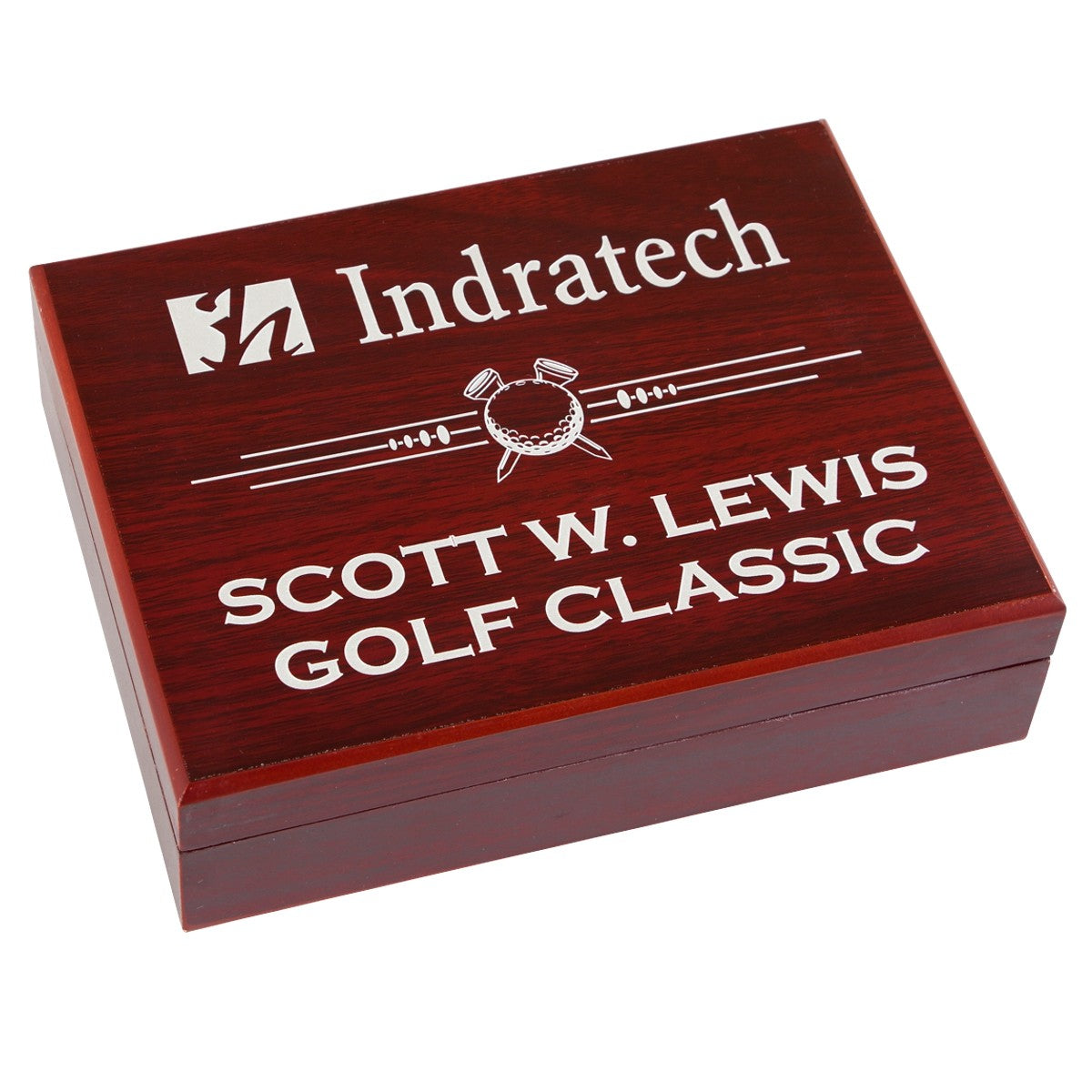 Rosewood Finish Golf Ball Box