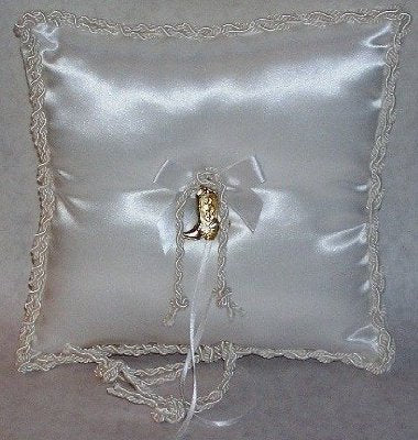 Gold Boots Ring Pillow