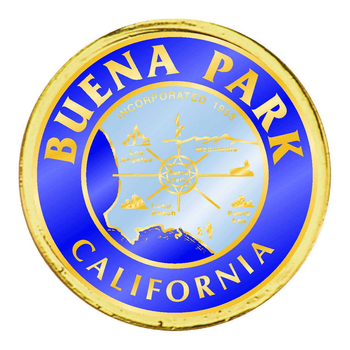 Gold Double-Sided, Plain-Edge Challenge Coin