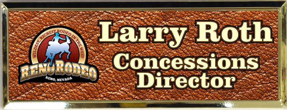Gold Plastic 1" x 3 Name Badge with Square Corners