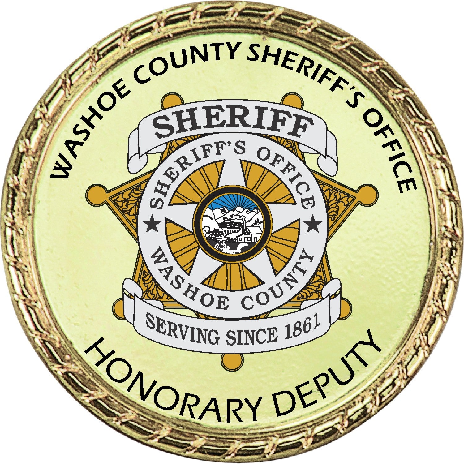 Gold Rope Edge Challenge Coin