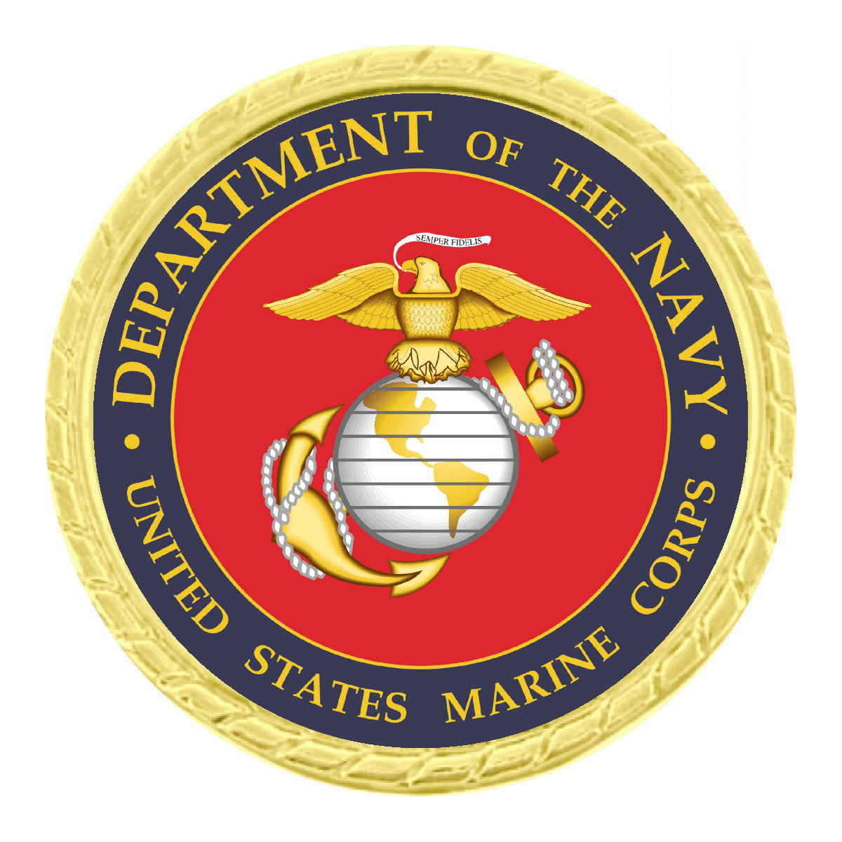 Gold Rope Edge Challenge Coin