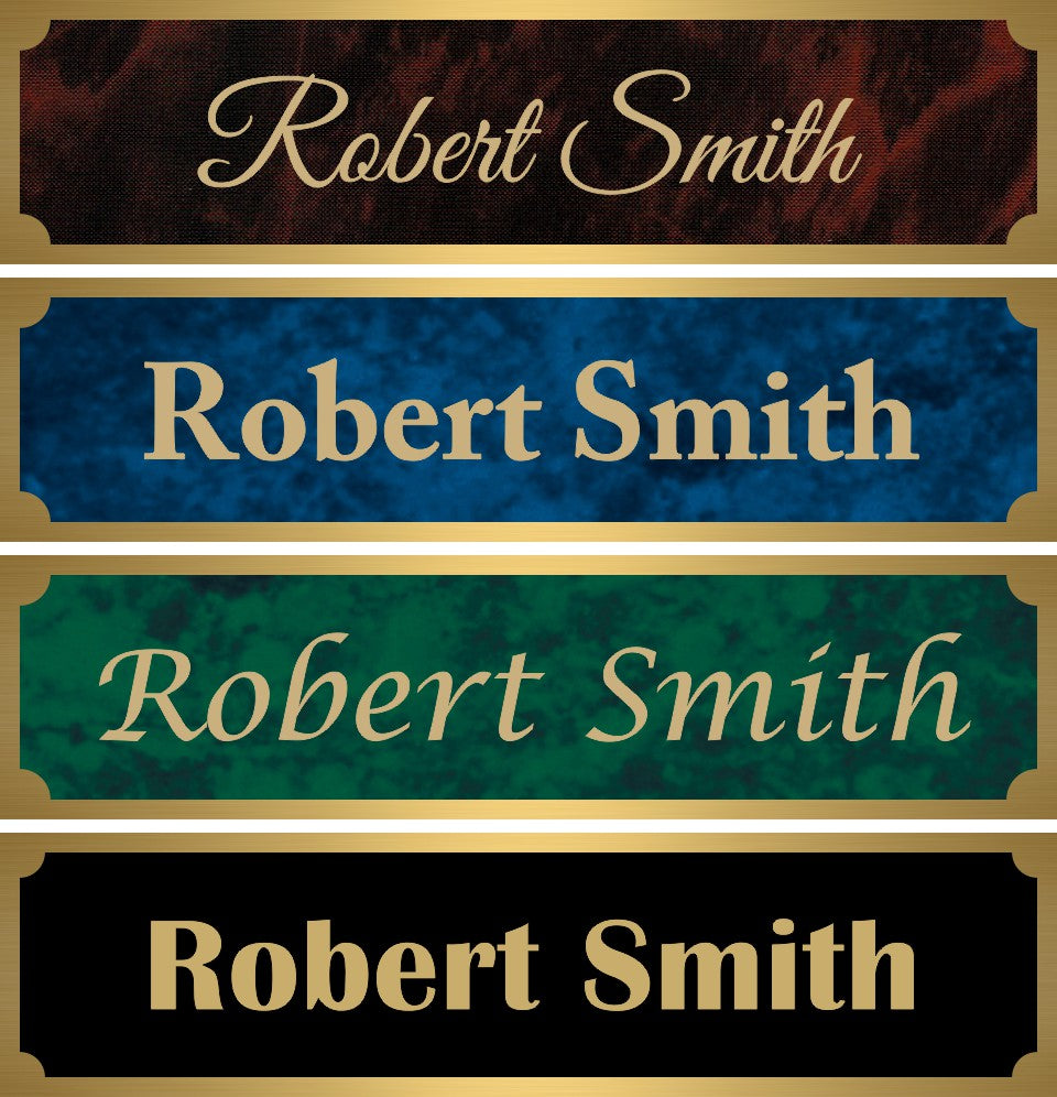 2" x 10" Desk Sign with Engraved Metal Insert