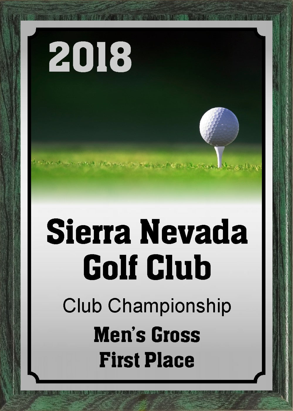 Ball on Tee Golf Plaque