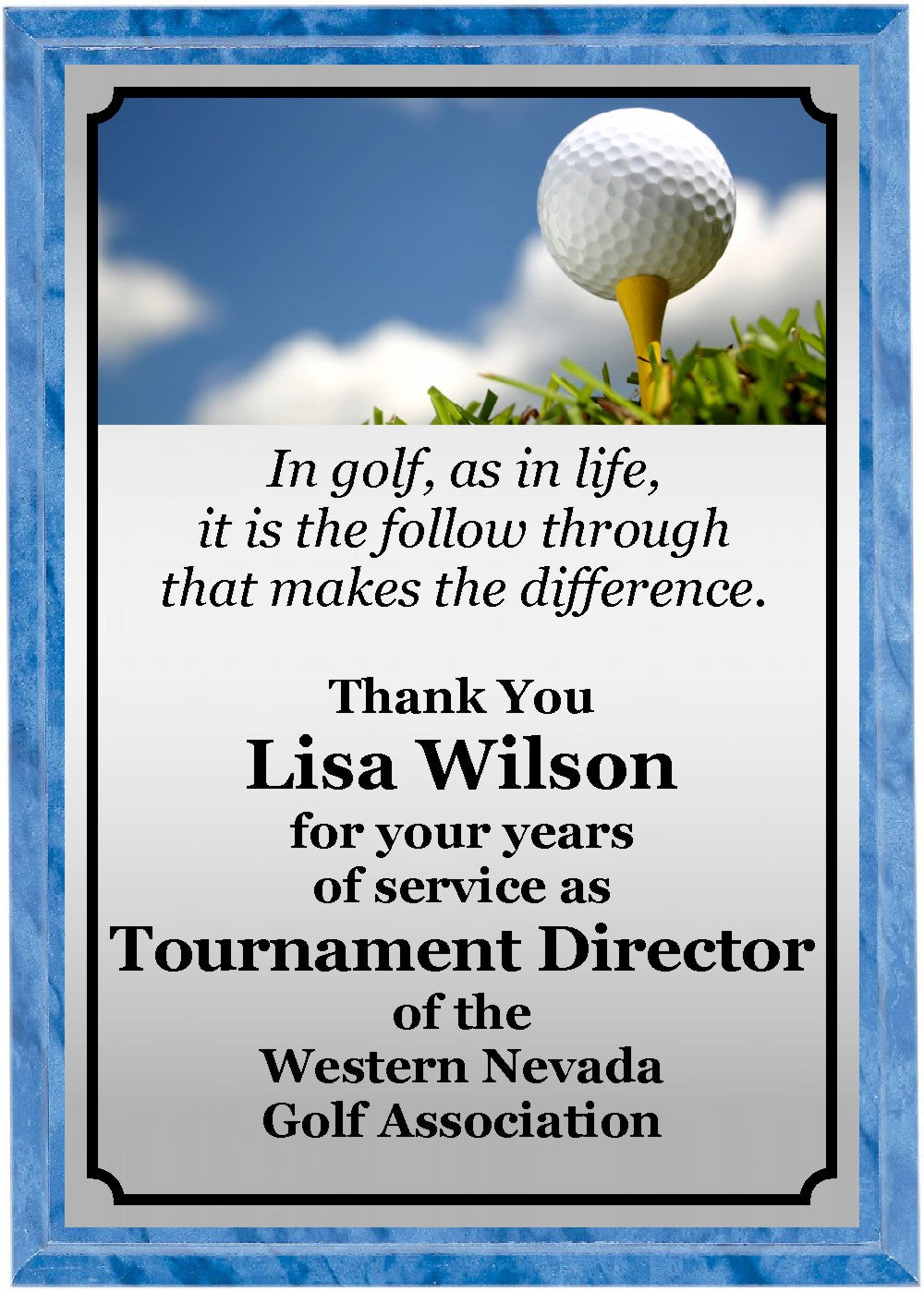Sunny Day Golf Plaque