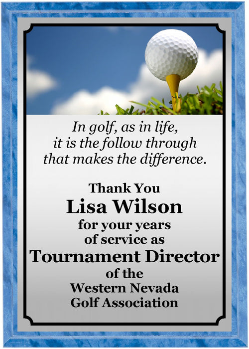 Sunny Day Golf Plaque