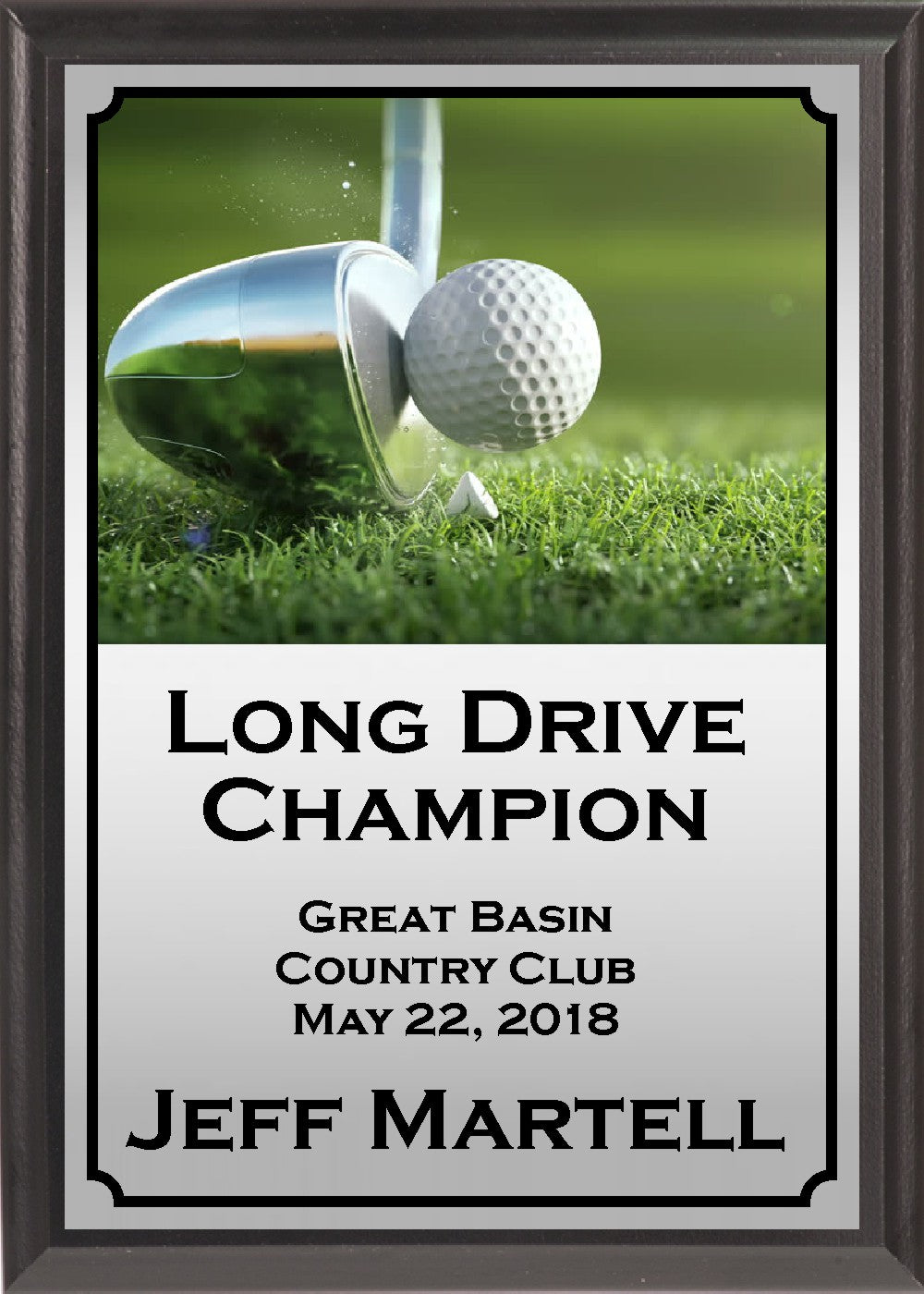 Moment of Contact Golf Plaque