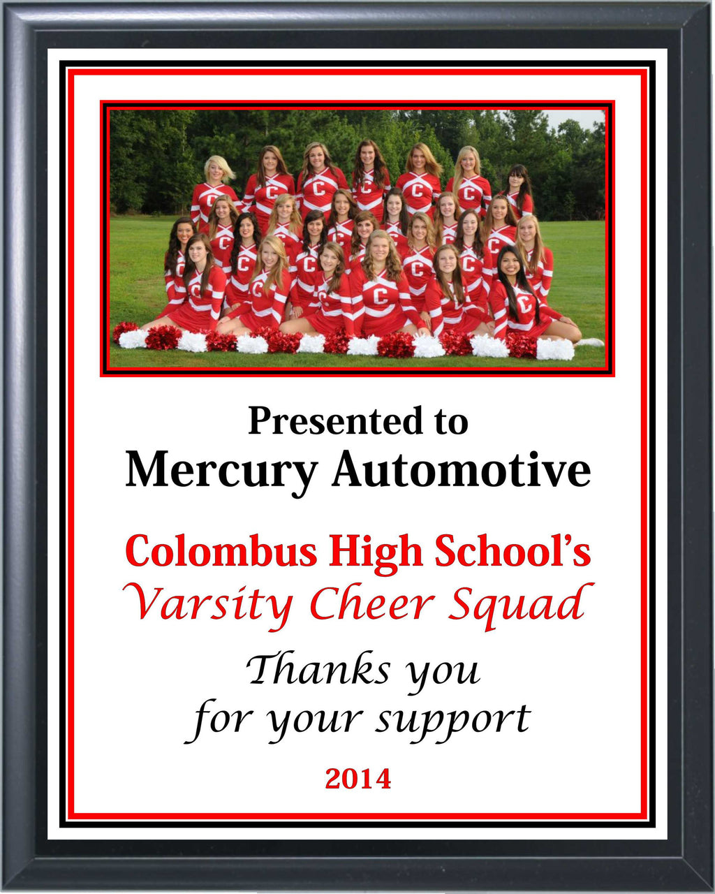 Economy Heat Transfer Sponsor Photo Plaque