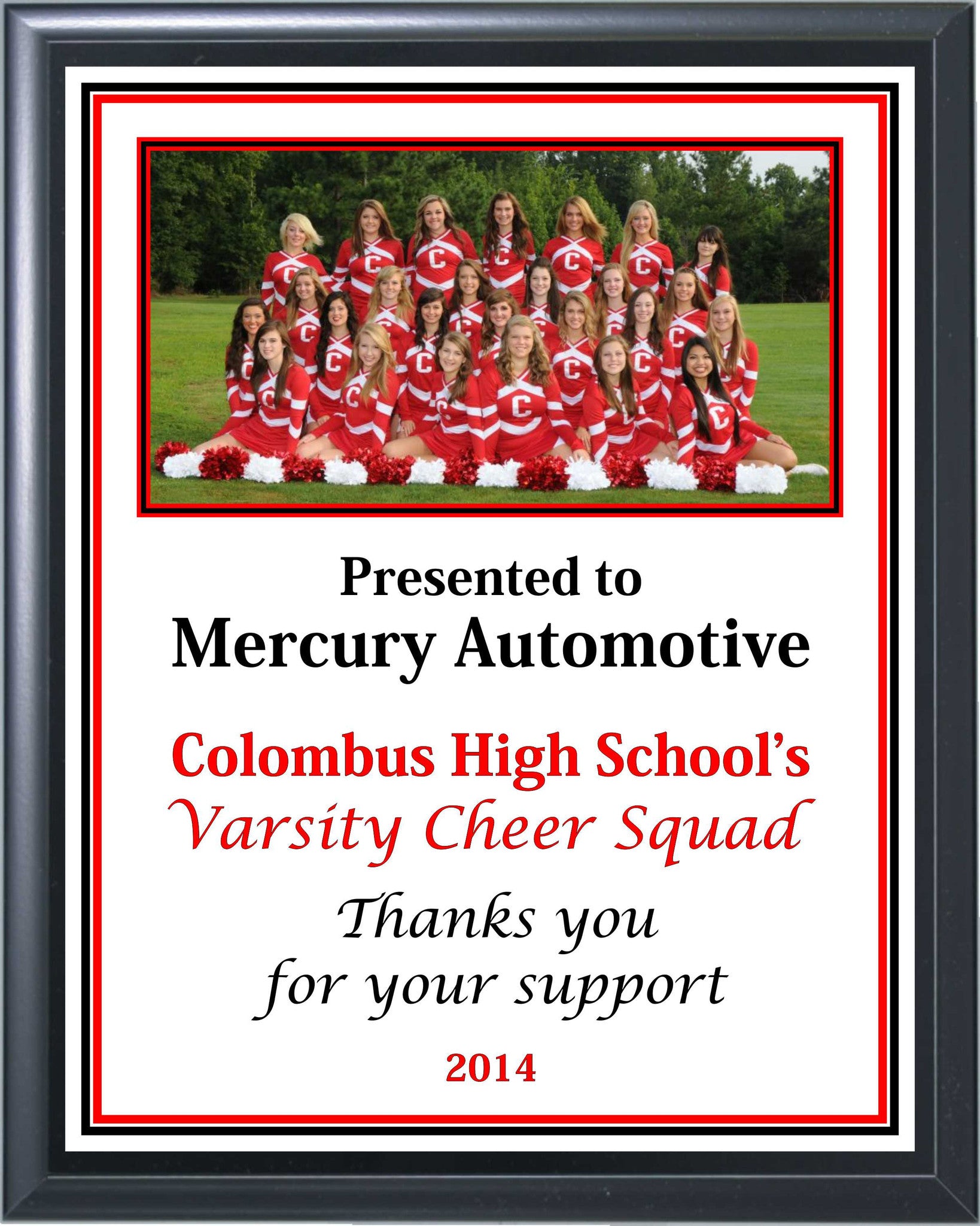 Economy Heat Transfer Sponsor Photo Plaque