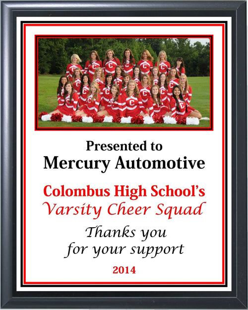 Economy Heat Transfer Sponsor Photo Plaque