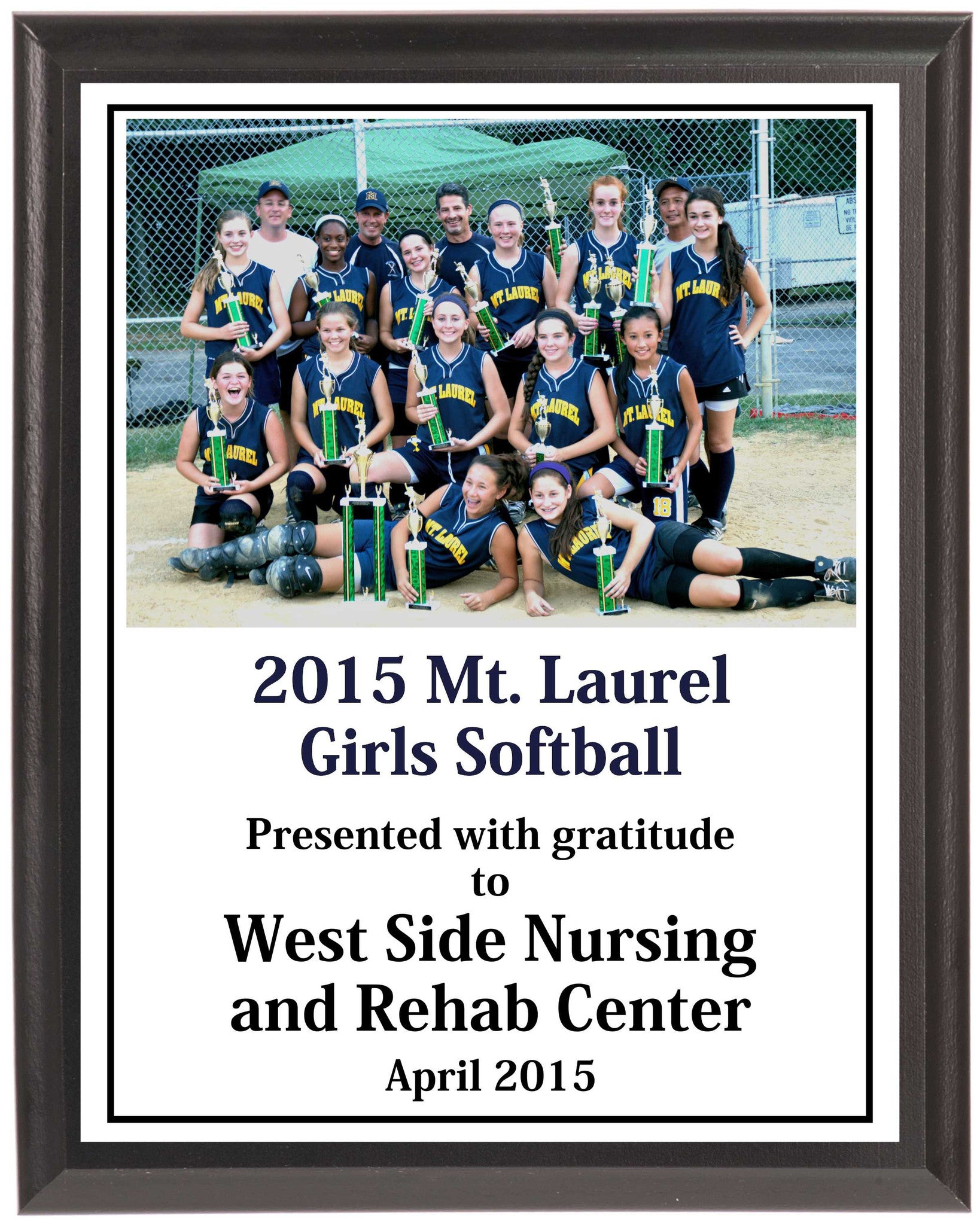 Economy Heat Transfer Sponsor Photo Plaque