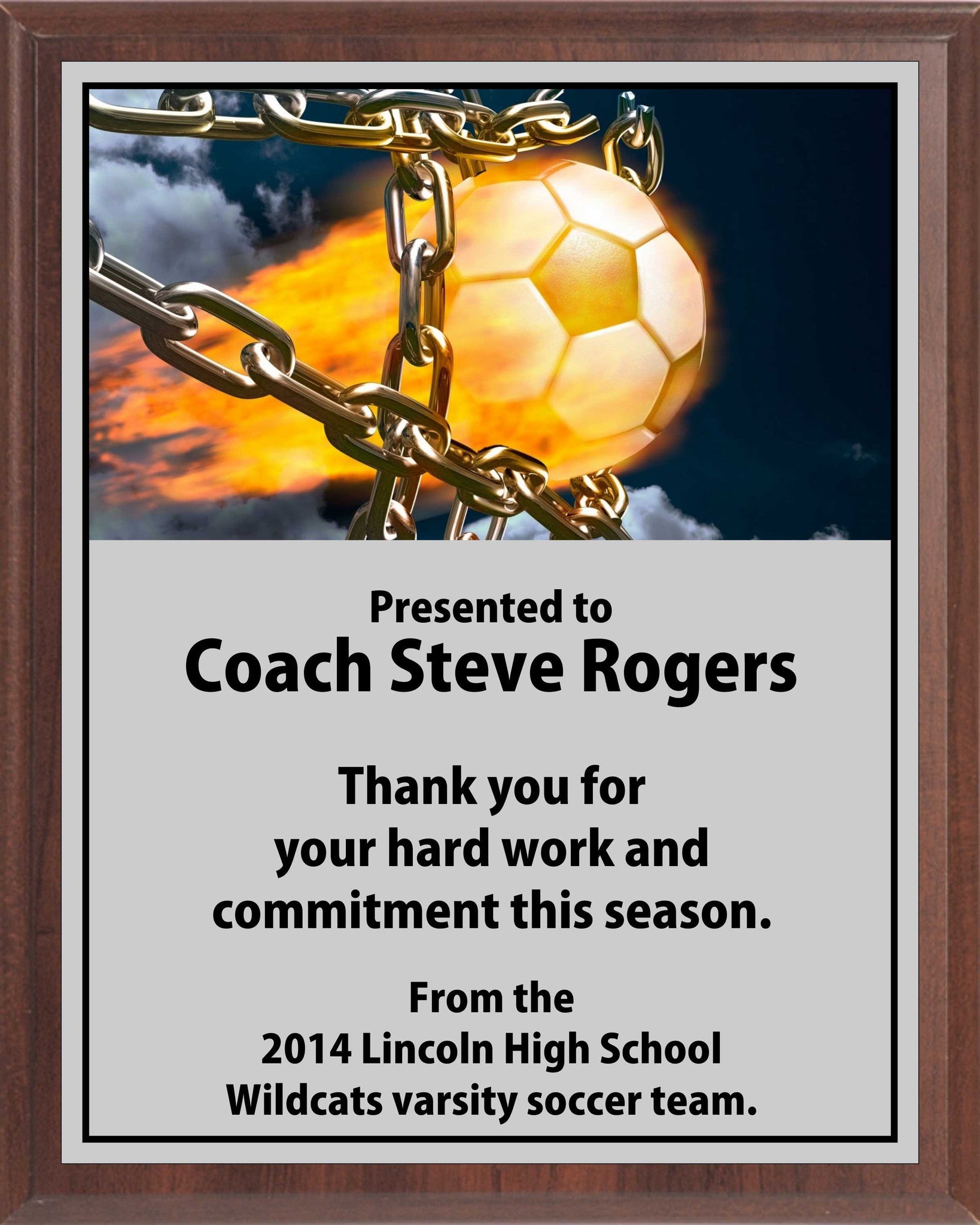 Economy Heat Transfer Plaque with Silver Plate
