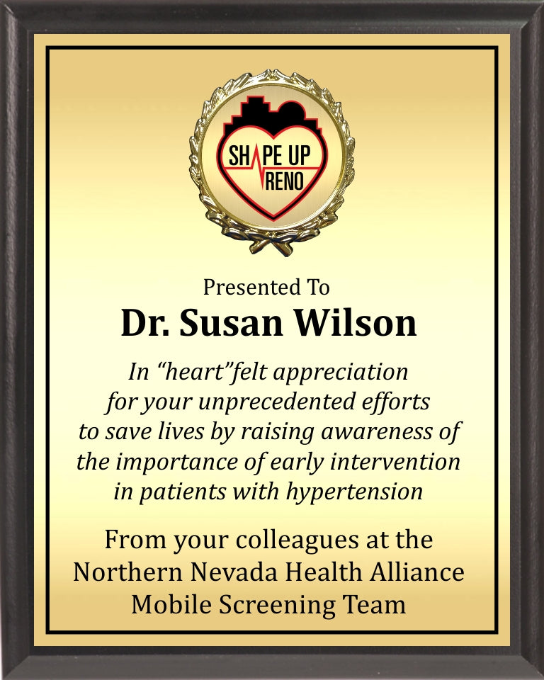 Heat Transfer Plaque with Gold Plate and Raised Medallion Holder