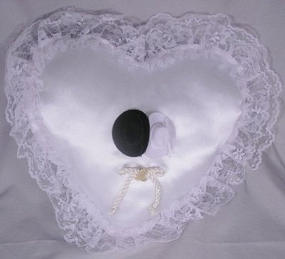 His 'n Hers Hats Ring Pillow