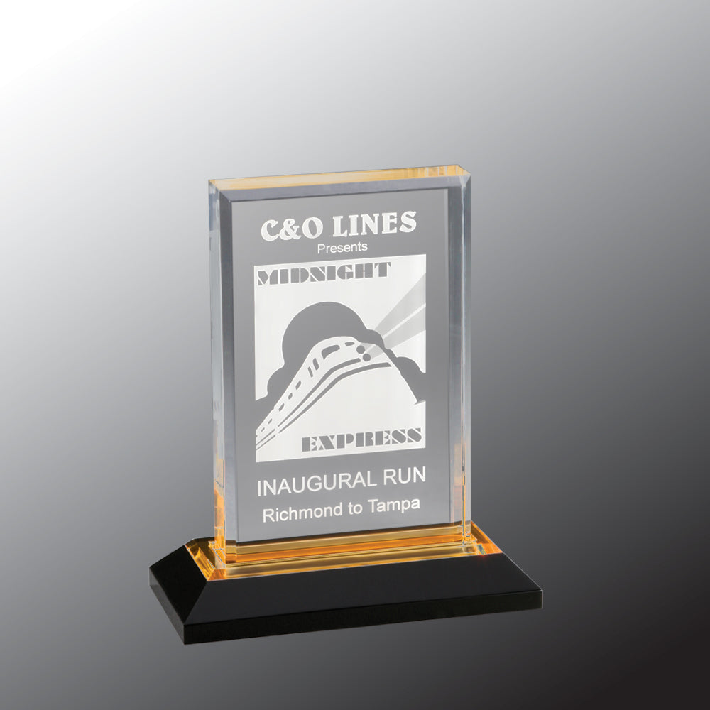 Gold Beveled Impress Acrylic Award, 7"