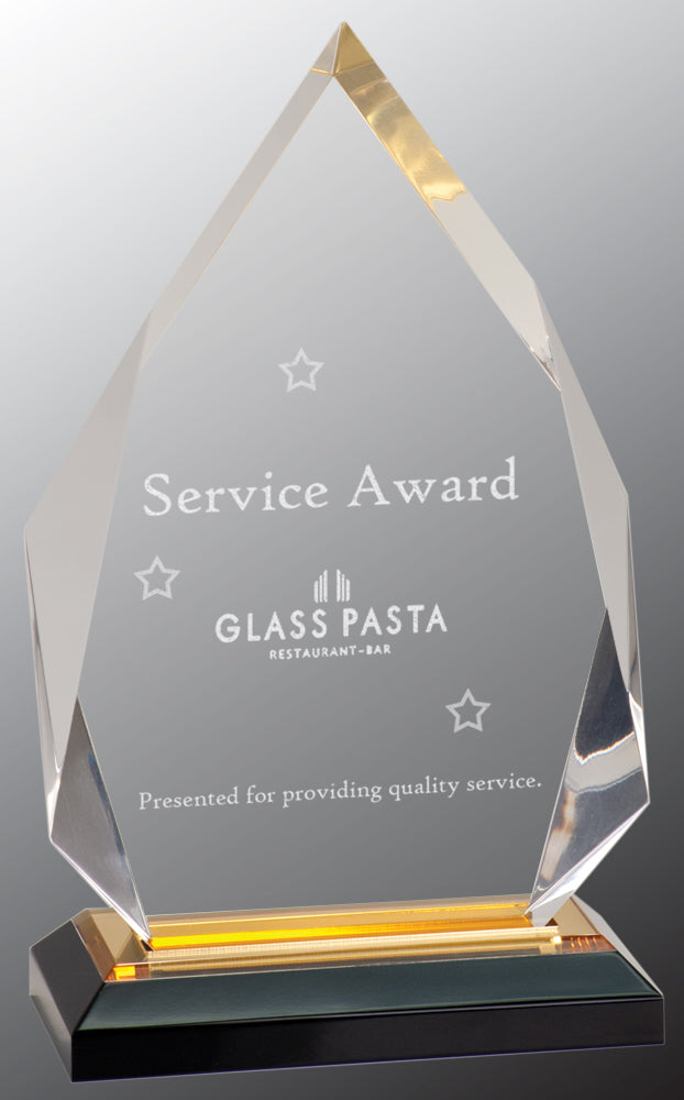 Gold Diamond Impress Acrylic Award, 8 3/4"