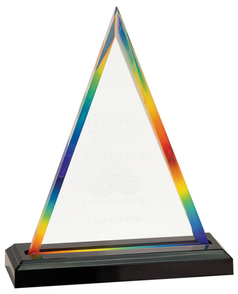 Rainbow Triangle Impress Acrylic Award, Large
