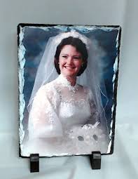 Glossy Finish Rectangle Photo Stone