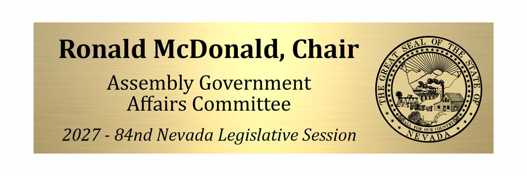 Quick-Turn Plate for Nevada Legislature