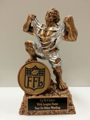 Monster Fantasy Football Trophy with 2" Insert
