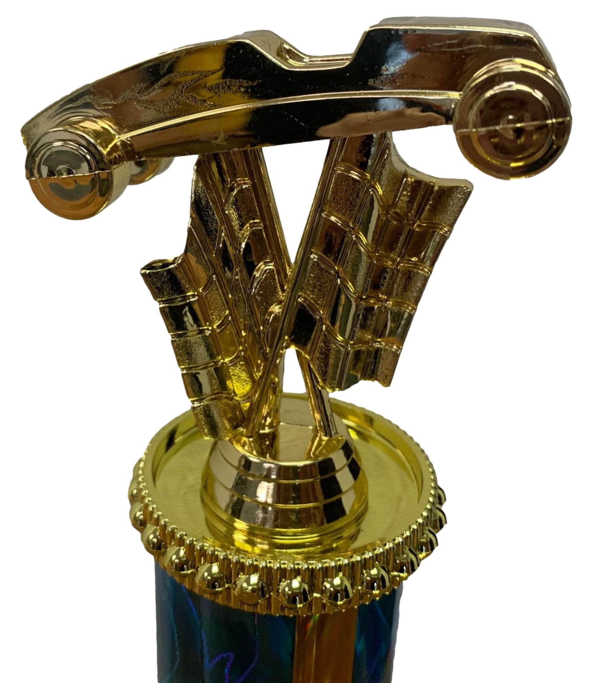1st Place Pinewood Derby Trophy, Brown Wood Base
