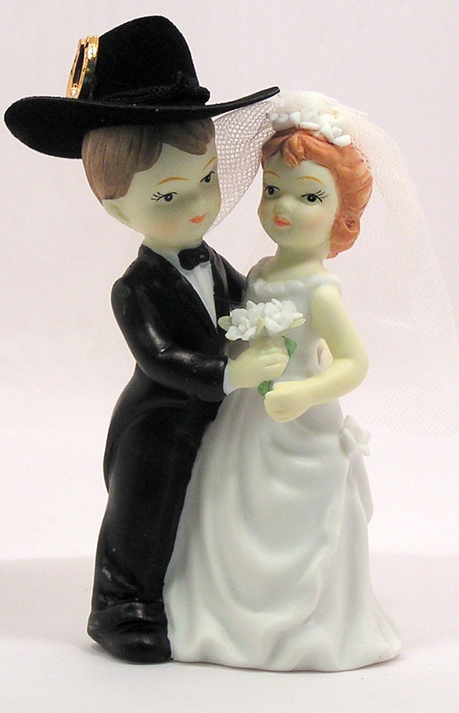 Porcelain Western Bride and Groom