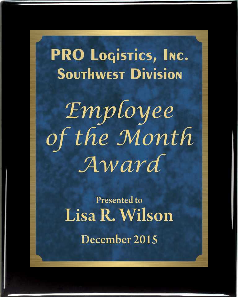 Premium Solid Hardwood Plaque with Blue Patina Marble and Gold Plate