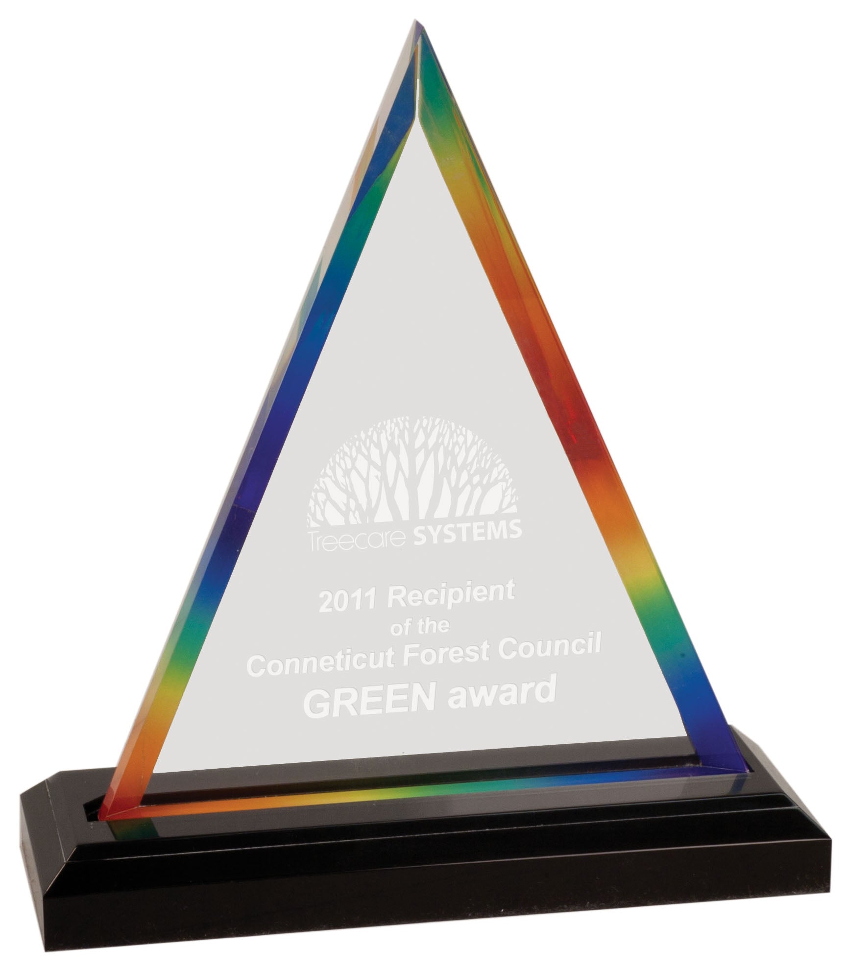 Rainbow Triangle Impress Acrylic Award, Medium