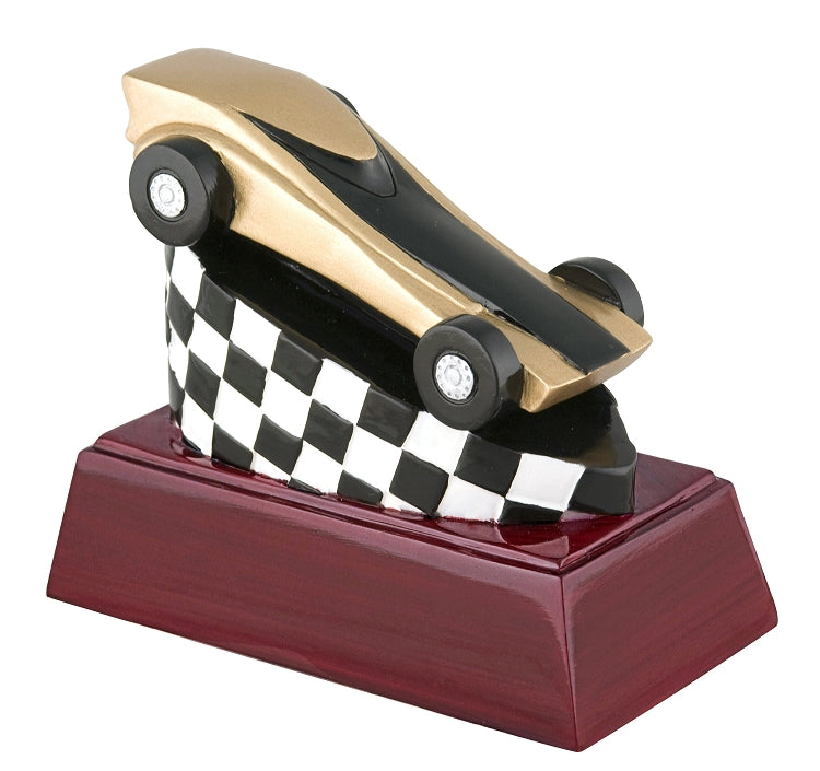 Pinewood Derby Car Checkered Flag Resin Award