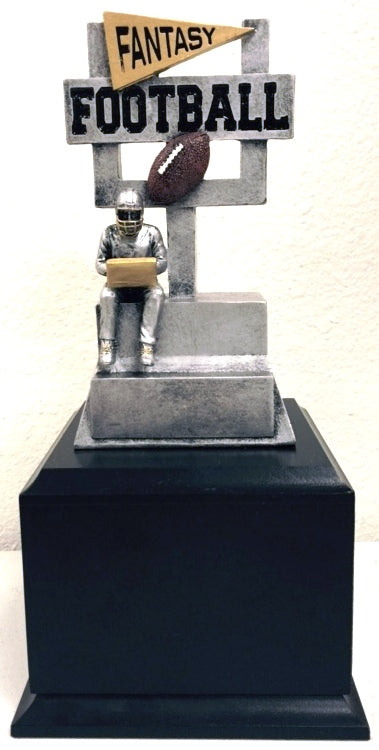 Goal Post Stats Guy Fantasy Football Trophy on Cube Base