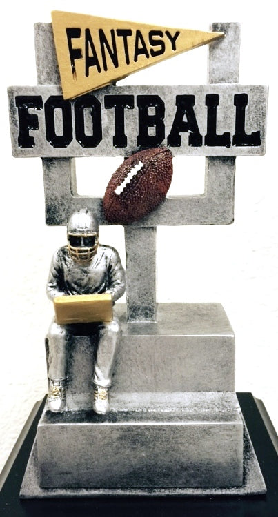 Goal Post Stats Guy Fantasy Football Trophy on Cube Base