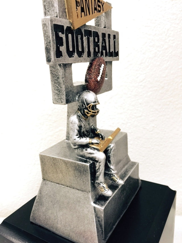 Goal Post Stats Guy Fantasy Football Trophy on Cube Base