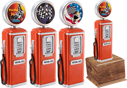 Gas Pump Resin, Red, with Custom insert