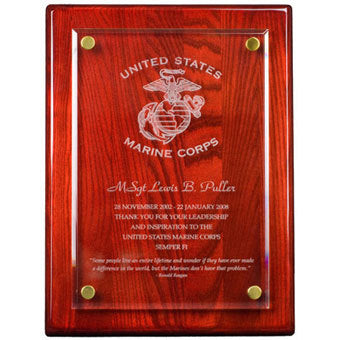 Rosewood Piano Finish Floating Acrylic Plaque