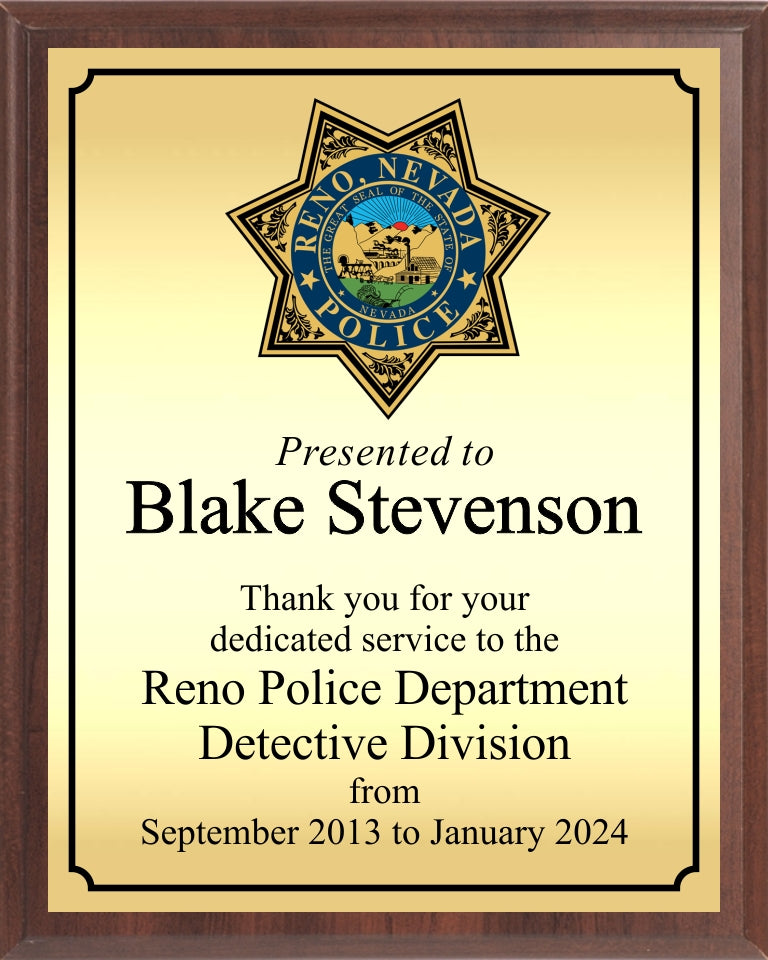 Economy Wood with Full-color logo, gold