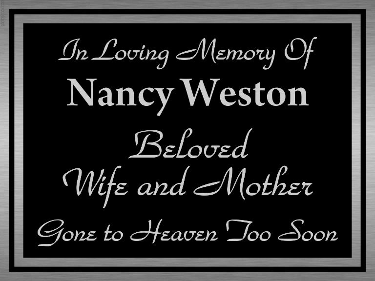 Silver cast aluminum plaque with raised double border and stake mount