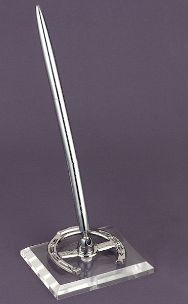 Silver Horseshoe Pen Set