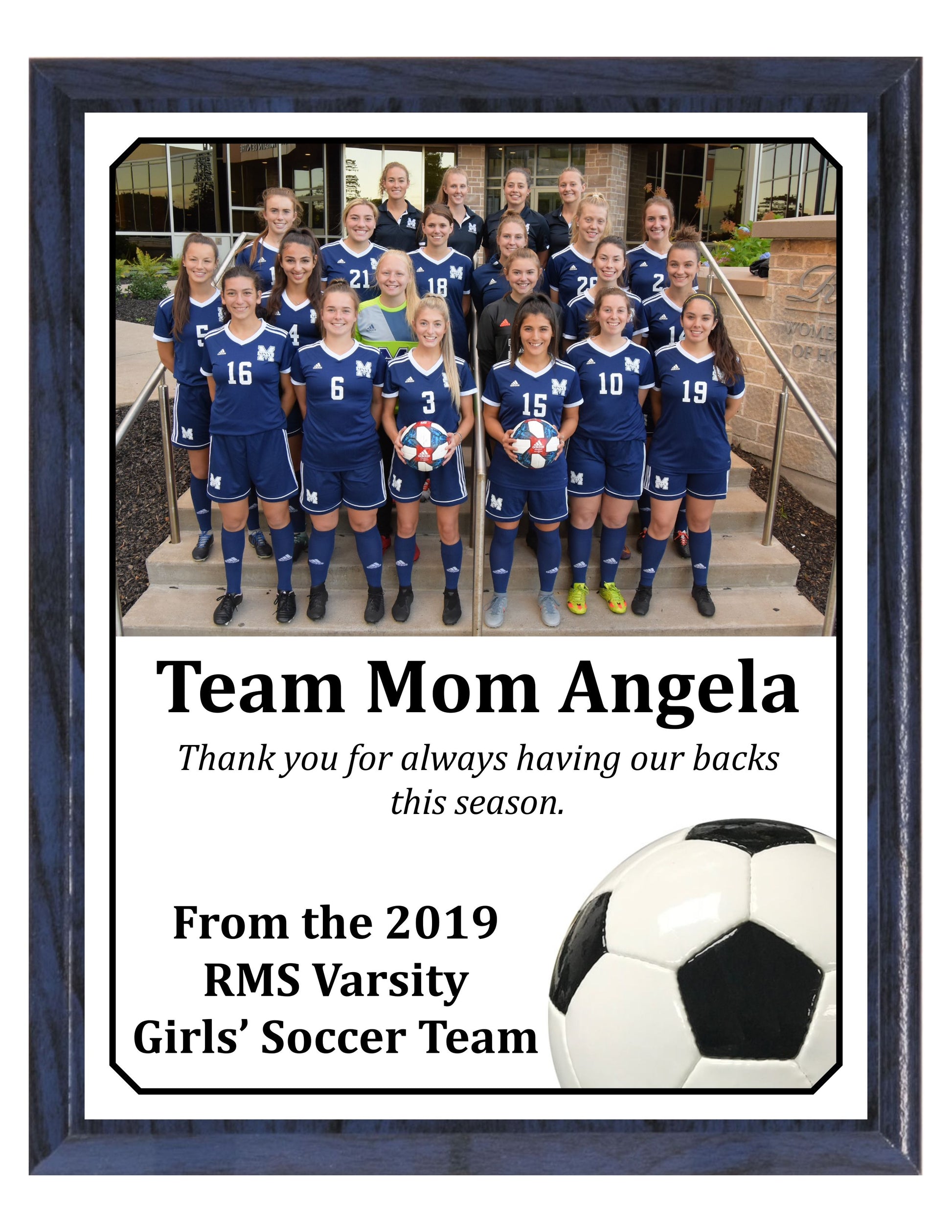 Economy Heat Transfer Team Photo Plaque, Soccer