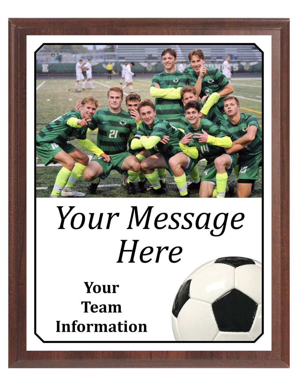 Economy Heat Transfer Team Photo Plaque, Soccer
