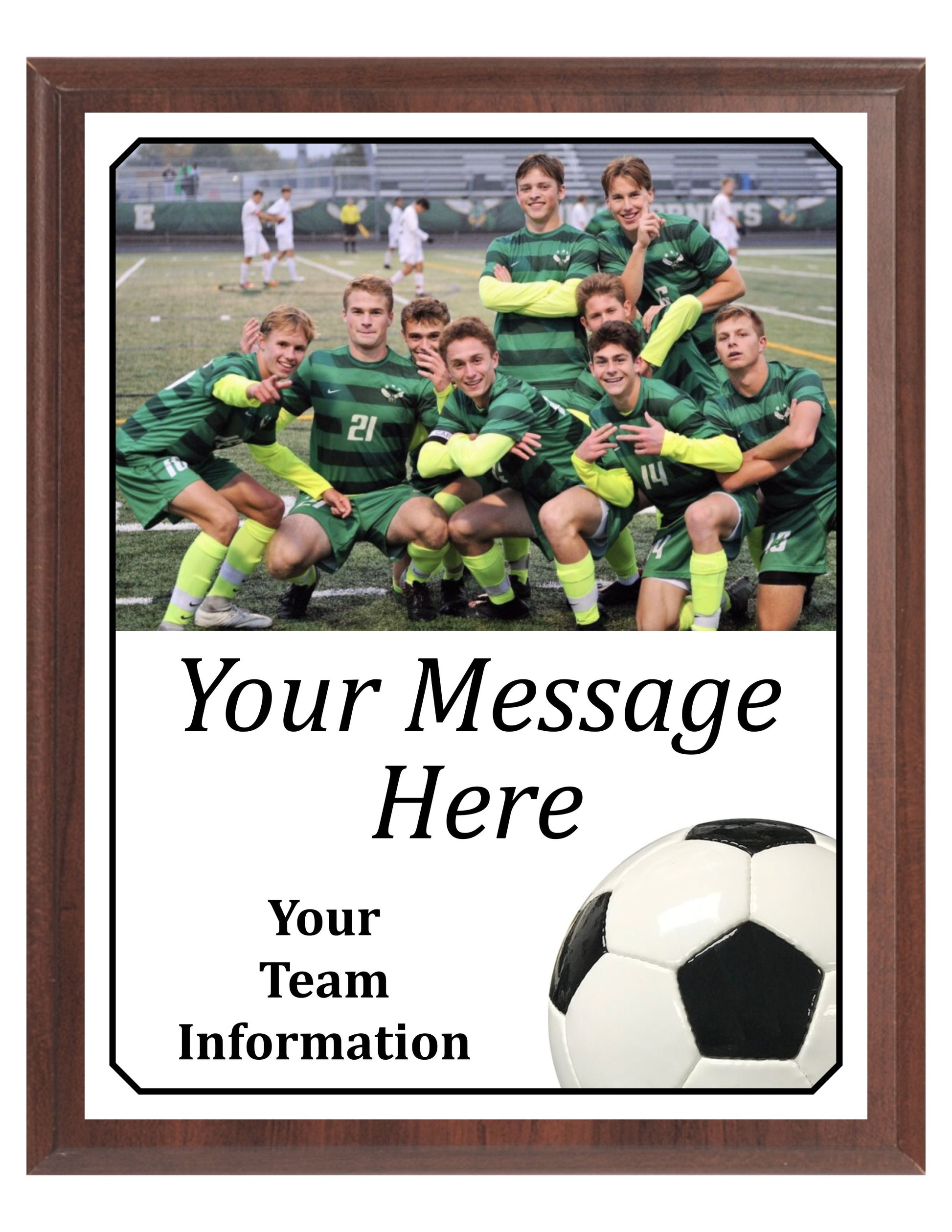 Economy Heat Transfer Team Photo Plaque, Soccer