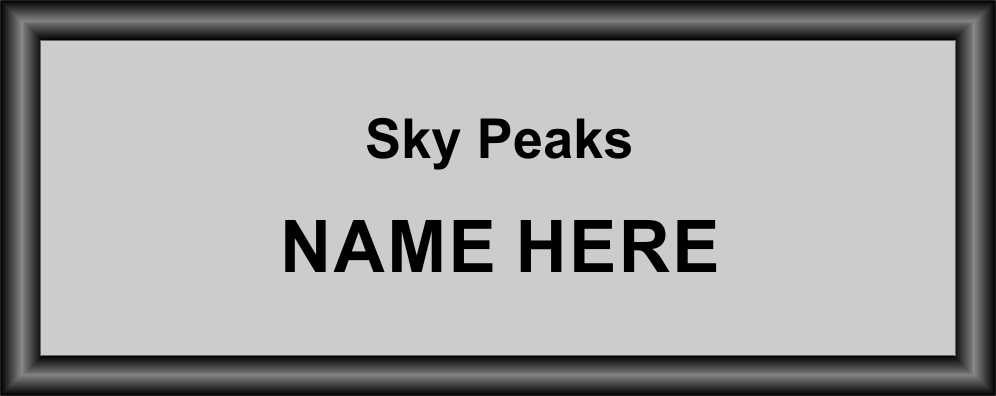 Sky Peaks Name Badge