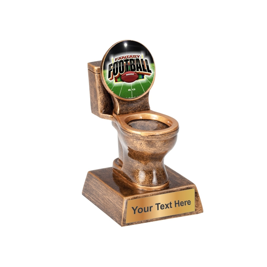 Antique Gold Toilet Loser Award With Insert